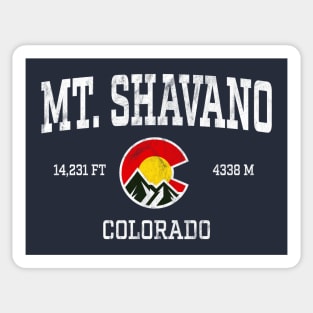 Mt Shavano Colorado 14ers Vintage Athletic Mountains Sticker